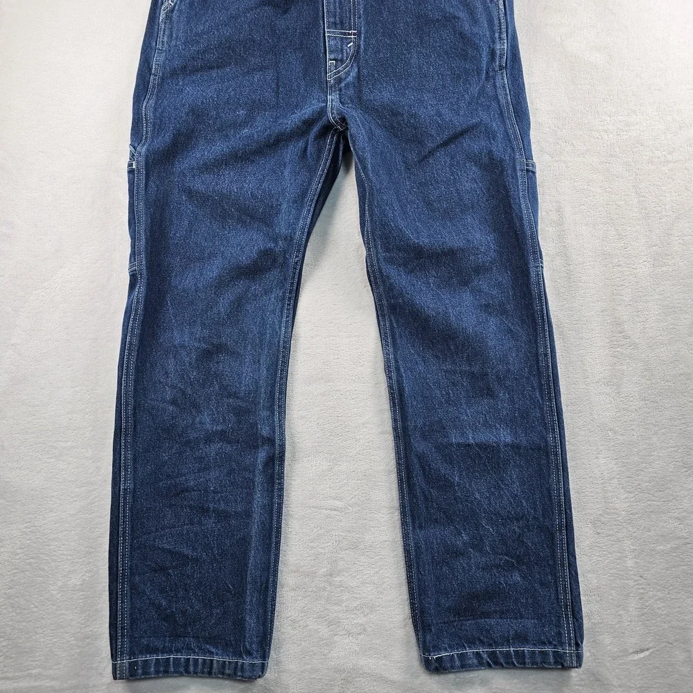 Levi's Denim Bib Overalls Carpenter Workwear Dungarees Pockets Adult Small Work